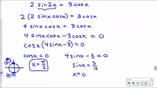 [IB Math SL] 6-4d: Solving Trig Equations with Identities