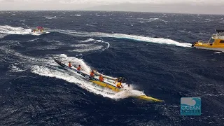 Best Sleigh Ride in big swells downwind outrigger session ever at the Pailolo!