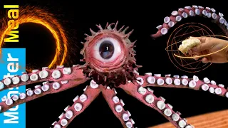 Monster Octopus Sushi & Doctor Strange Multiverse for Dinner | [fictional video] | Monster Meal ASMR