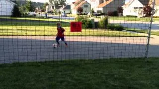 Seven year old soccer player