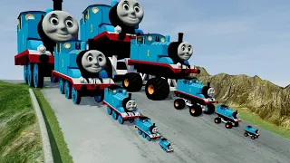 Big & Small : Thomas The Train vs Monster Truck Thomas The Train vs DOWN OF DEATH | BeamNG.Drive