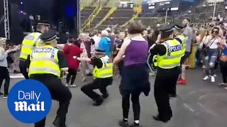 Pride of the force! Police officers join festival-goers at Pride - Daily Mail