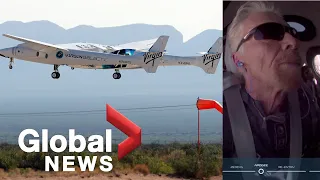 Sir Richard Branson reaches stars, makes history in his own rocket plane | FULL