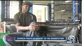 UFC's Johnson fights in memory of late grandfather