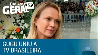 "Deixou um legado de amor e gratidão", diz Eliana no velório de Gugu