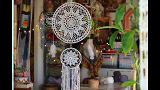 (Fabi's Dream Catcher) Step by step in crochet