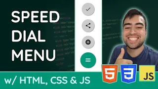 How to create a Speed Dial Menu (Reveal Menu) - HTML, CSS & JavaScript Tutorial