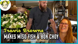 Travis Browne Cooks Miso-Glazed Fish While Ronda Games | Ronda's Kitchen