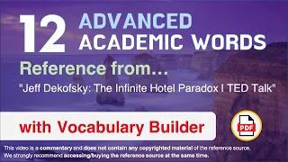 12 Advanced Academic Words Ref from "Jeff Dekofsky: The Infinite Hotel Paradox | TED Talk"