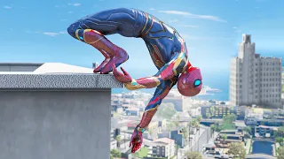 GTA 5 Iron Spiderman Epic Stunts/Fails/Ragdolls (Euphoria Ragdolls) Long Video #2