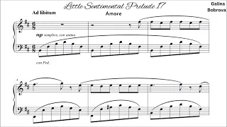 Galina Bobrova «Little Sentimental Prelude 17 'Amore'» for piano