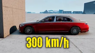 Mercedes-Maybach S680 vs Wall 300 KM/H - BeamNG Drive