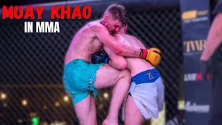 Muay Khao Style Muay Thai in MMA against Wrestling