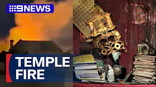 Heritage-listed Chinese temple damaged in fire | 9 News Australia