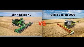 John Deere X9 vs Claas Lexion 8900