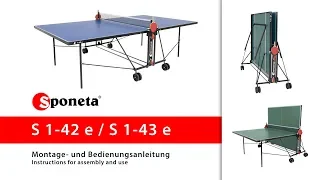 Sponeta S 1-42 e / S 1-43 e - Montageanleitung Tischtennistisch / Instructions for assembly and use