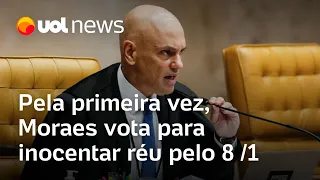 Moraes vota, pela primeira vez, para inocentar réu pelo 8 de janeiro