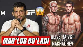 ISLAM VA OLIVYERA REVANSHIGA DARIYUSH VA UFC JANGCHILARINING FIKRI!