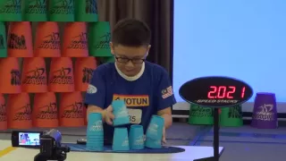 Chan Keng Ian's  Cycle of 5.285secs at Spore Open Sport Stacking Championships 2016