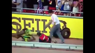 VIRAL VIDEO - Usain Bolt Tripped Segway Camerman   Epic Fail
