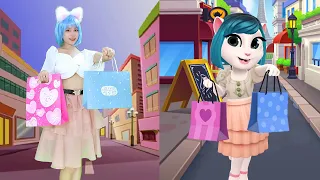 Imitate Angela Traveling In Paris - My Talking Angela 2 In Real Life Part 37