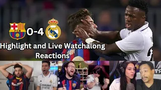 El Clasico Highlight: Barcelona vs Real Madrid 0-4 | Live Fans Reaction of Real Madrid & Barcelona