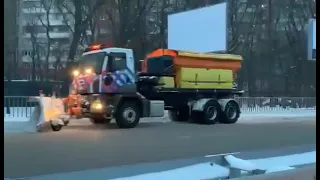 Снегопад в Днепре. Уборка в городе