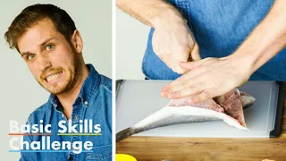 50 People Try to Fillet a Fish | Basic Skills Challenge | Epicurious