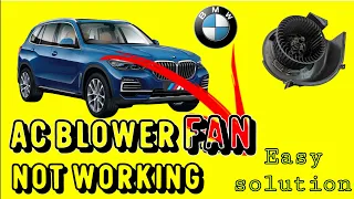 BMW ac blower fan not working easy solution.