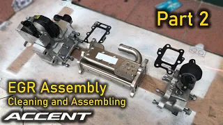 EGR Assembly Cleaning and Assembling Part 2 - Hyundai Accent