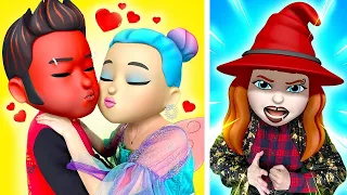 ¡La chica nueva se robó a mi novio! | Hada vs. bruja – Situaciones escolares por La La Vida Emojis