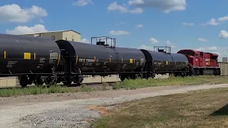 CP SD70ACU 7049 Helps a Southbound Crude Oil in Washington, Iowa