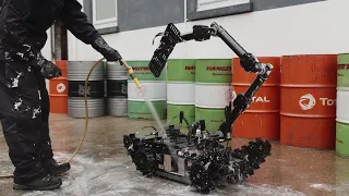 ZEUS, an EOD and CBRNe robot capable of working in rain, water and dusty environments