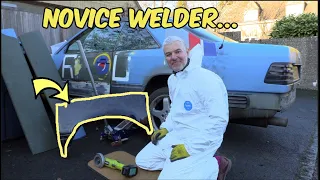 My First Wheel Arch Repair - Welding Success or Disaster?    Mercedes W124 300CE