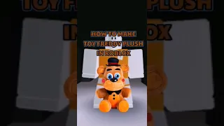 How to make TOY FREDDY PLUSH (FNAF) in ROBLOX #roblox #robloxavatar #fivenightsatfreddys #shorts