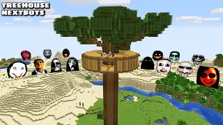 SURVIVAL TREE HOUSE PART 7 WITH 100 NEXTBOTS in Minecraft - Gameplay - Coffin Meme