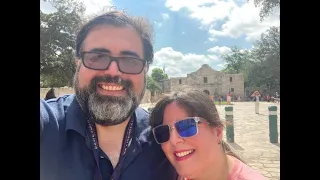 Visiting the Alamo. San Antonio, Texas