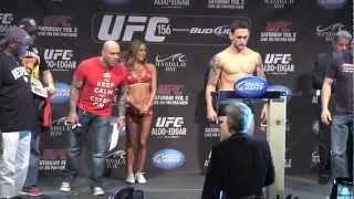 UFC 156 Weigh In Jose Aldo vs Frankie Edgar