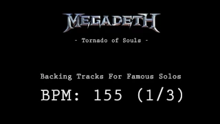 Megadeth - Tornado of Souls Solo Backing Track | 155 BPM (1/3)