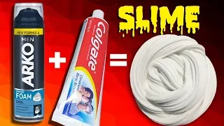 TUTKALSIZ BORAKSSIZ SLIME NASIL YAPILIR - SLAYM - COLGATE DİŞ MACUNU VE ARKO TRAŞ KÖPÜĞÜ İLE