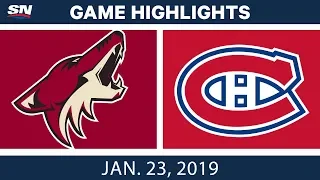 NHL Highlights | Coyotes vs. Canadiens - Jan. 23, 2019