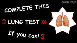 Check your Lung capacity | Test your lungs | how good are your lungs? | Lung test at home