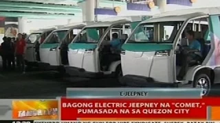 BT: Bagong electric jeepney na 'comet,' pumasada na sa Quezon City