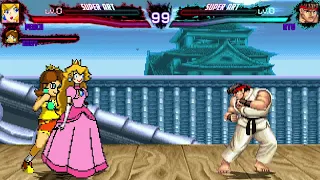 Peach and Daisy vs. Street Fighter 2