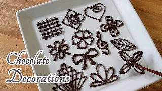Easy Chocolate decorations for Beginners | You can get the Free Template