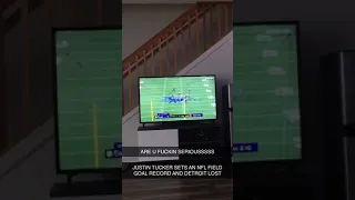 Detroit Lions fan reacts to Justin Tucker’s 66-Yard FG from Home