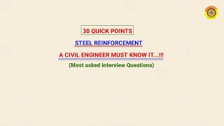 30 most asked interview questions #steel reinforcement #civil engineering #interview#vimutti_coe