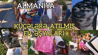 Küçələrə atılmış ev əşyaları. Götür get. Almaniyada.