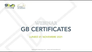 Webinar GB Certificates Free 1/11/2021