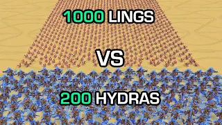 1000 Zerglings vs 200 Hydras, who survives? [Daily StarCraft Brawl]